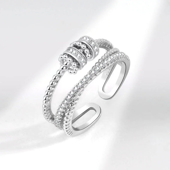 Women's Rotating Ring Copper Geometric Electroplated
