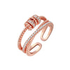 Women's Rotating Ring Copper Geometric Electroplated
