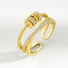 Women's Rotating Ring Copper Geometric Electroplated
