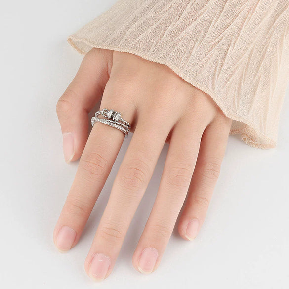 Women's Rotating Ring Copper Geometric Electroplated