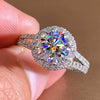 Women's Round Bag Ring Fashion Geometric Style Copper Microinlaid Zircon