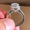 Women's Round Bag Ring Fashion Geometric Style Copper Microinlaid Zircon