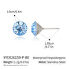 Women's Round Geometric Earrings With Colorful Glass Crystals Stainless Steel With 18K Gold Pvd Plating Minimalist Style