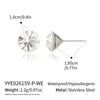 Women's Round Geometric Earrings With Colorful Glass Crystals Stainless Steel With 18K Gold Pvd Plating Minimalist Style