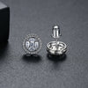 Women's Round Geometric Zircon Earrings In Electroplated Copper Simple Fashion Stud Earrings