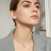 Women's Round Geometric Zircon Earrings In Electroplated Copper Simple Fashion Stud Earrings