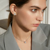 Women's Round Geometric Zircon Earrings In Electroplated Copper Simple Fashion Stud Earrings