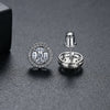 Women's Round Geometric Zircon Earrings In Electroplated Copper Simple Fashion Stud Earrings