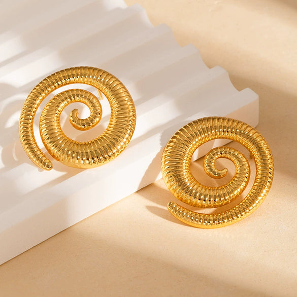Women's Round Hoop And Bow Tie Stainless Steel Earrings With Electroplating Non Fading Geometric And Personalized Style