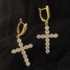 Women's Round Zircon Geometric Style Copper Earrings