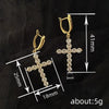 Women's Round Zircon Geometric Style Copper Earrings