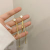 Women's S925 Silver And Alloy Flower Pearl Earrings With Geometric Design And Electroplating