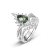 Women's S925 Silver Aqua Agate Ring With Diamond Design And Natural Style