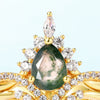 Women's S925 Silver Aqua Agate Ring With Diamond Design And Natural Style