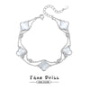 Women's S925 Silver Bracelet With Flower Pattern And Electroplating Process