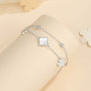 Women's S925 Silver Bracelet With Flower Pattern And Electroplating Process