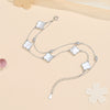 Women's S925 Silver Bracelet With Flower Pattern And Electroplating Process