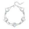 Women's S925 Silver Bracelet With Flower Pattern And Electroplating Process