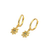 Women's S925 Silver Electroplated Cross Design Sense Earrings With Star And Devil's Eye Elements