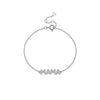 Women's S925 Silver English Letter Simple Allmatch Classic Thin Chain Stacked Bracelet With Electroplating