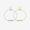 Women's S925 Silver English Letter Simple Allmatch Classic Thin Chain Stacked Bracelet With Electroplating