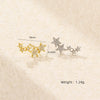 Women's S925 Silver Fivepointed Star Earrings With Electroplating