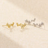Women's S925 Silver Fivepointed Star Earrings With Electroplating