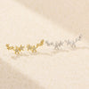 Women's S925 Silver Fivepointed Star Earrings With Electroplating