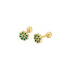 Women's S925 Silver Flower Drop Earrings With Dripping Oil Design