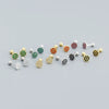Women's S925 Silver Flower Drop Earrings With Dripping Oil Design