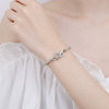 Women's S925 Silver Flower Inlaid Electroplated Bracelet