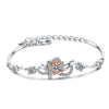 Women's S925 Silver Flower Inlaid Electroplated Bracelet