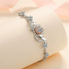 Women's S925 Silver Flower Inlaid Electroplated Bracelet