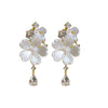 Women's S925 Silver Flower Tassel Earrings With Diamonds