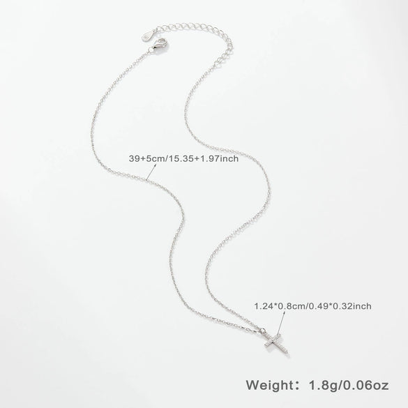 Women's S925 Silver Geometric Clavicle Necklace With Electroplating