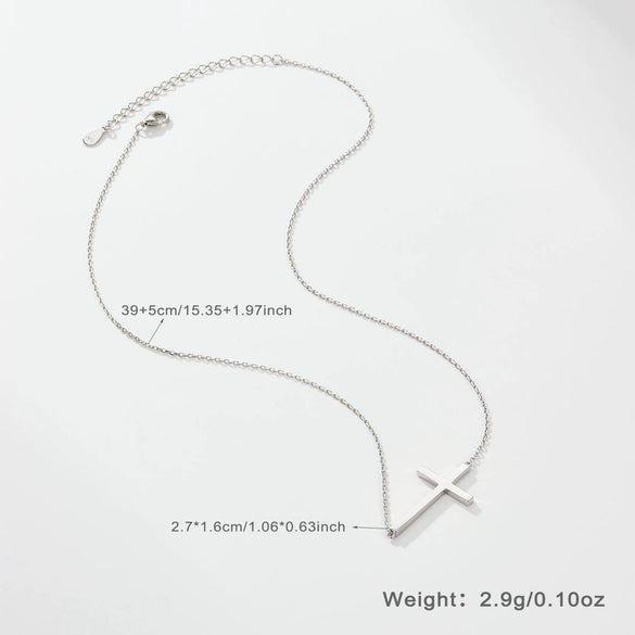 Women's S925 Silver Geometric Clavicle Necklace With Electroplating