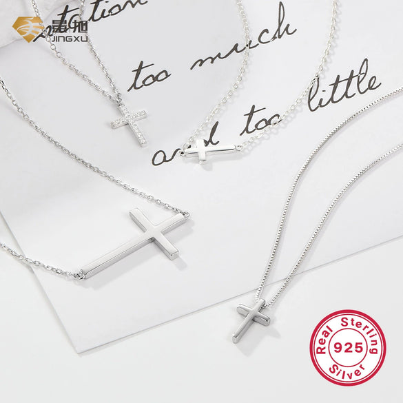 Women's S925 Silver Geometric Clavicle Necklace With Electroplating