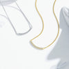 Women's S925 Silver Geometric Cross Chain Necklace Electroplated With 18K Gold