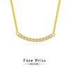 Women's S925 Silver Geometric Cross Chain Necklace Electroplated With 18K Gold