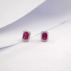 Women's S925 Silver Geometric Cultivation Emerald Retro Earrings