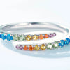 Women's S925 Silver Geometric Diamond Ring