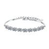 Women's S925 Silver Geometric Inlaid Moissanite Electroplated Bracelet