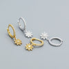 Women's S925 Silver Geometric Mans Star Electroplated Earrings
