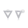 Women's S925 Silver Geometric Moissanite Inlay Earrings