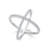 Women's S925 Silver Geometric Moissanite Inlay Fashion Rings