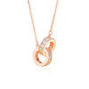Women's S925 Silver Geometric Ring Pendant Necklace