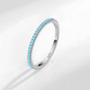 Women's S925 Silver Geometric Single Row Diamond Tail Ring With Electroplating