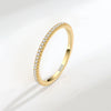 Women's S925 Silver Geometric Single Row Diamond Tail Ring With Electroplating