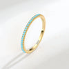 Women's S925 Silver Geometric Single Row Diamond Tail Ring With Electroplating