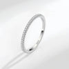 Women's S925 Silver Geometric Single Row Diamond Tail Ring With Electroplating